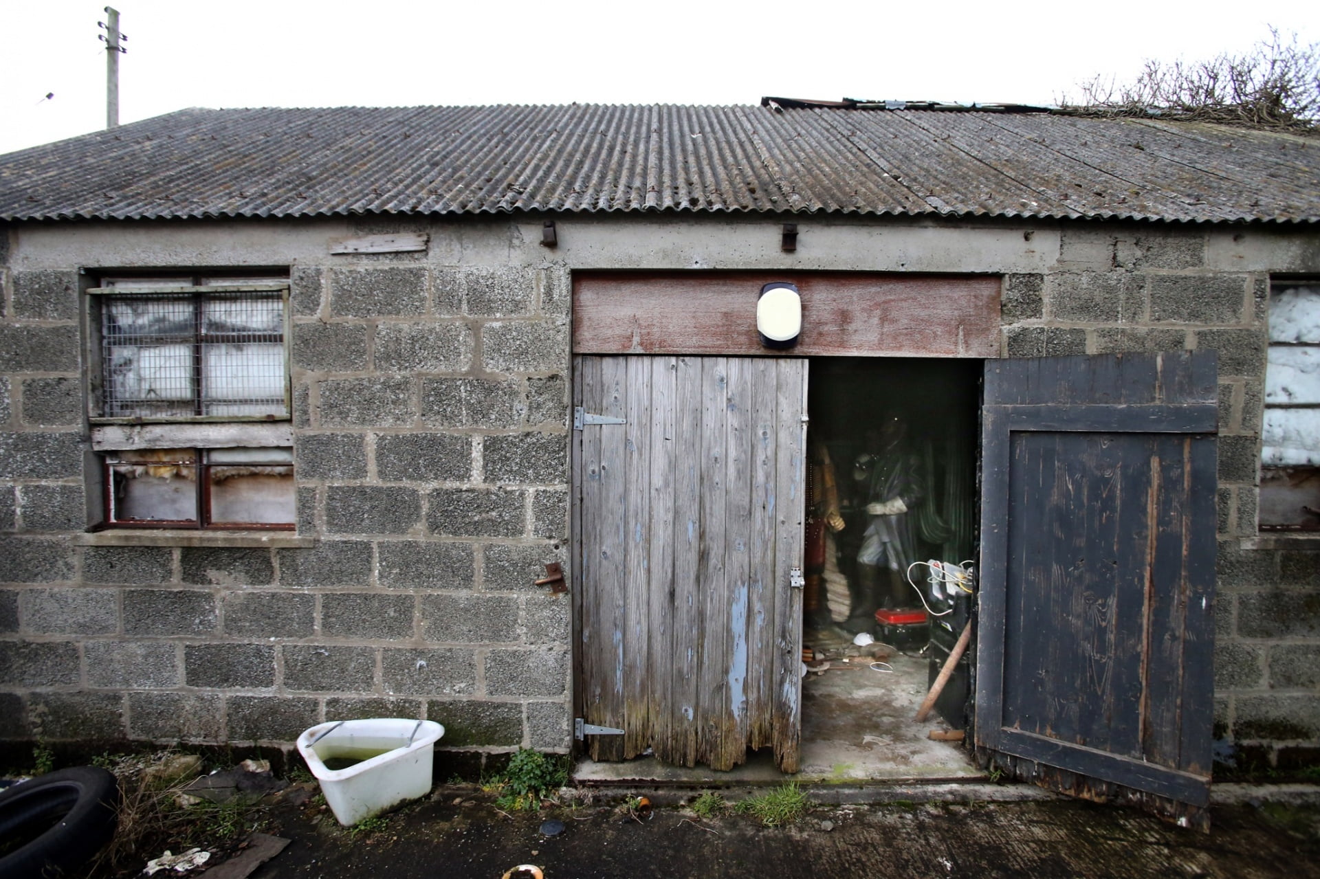 The old barn in Derrymacash, County Armagh, where the shooting took place.