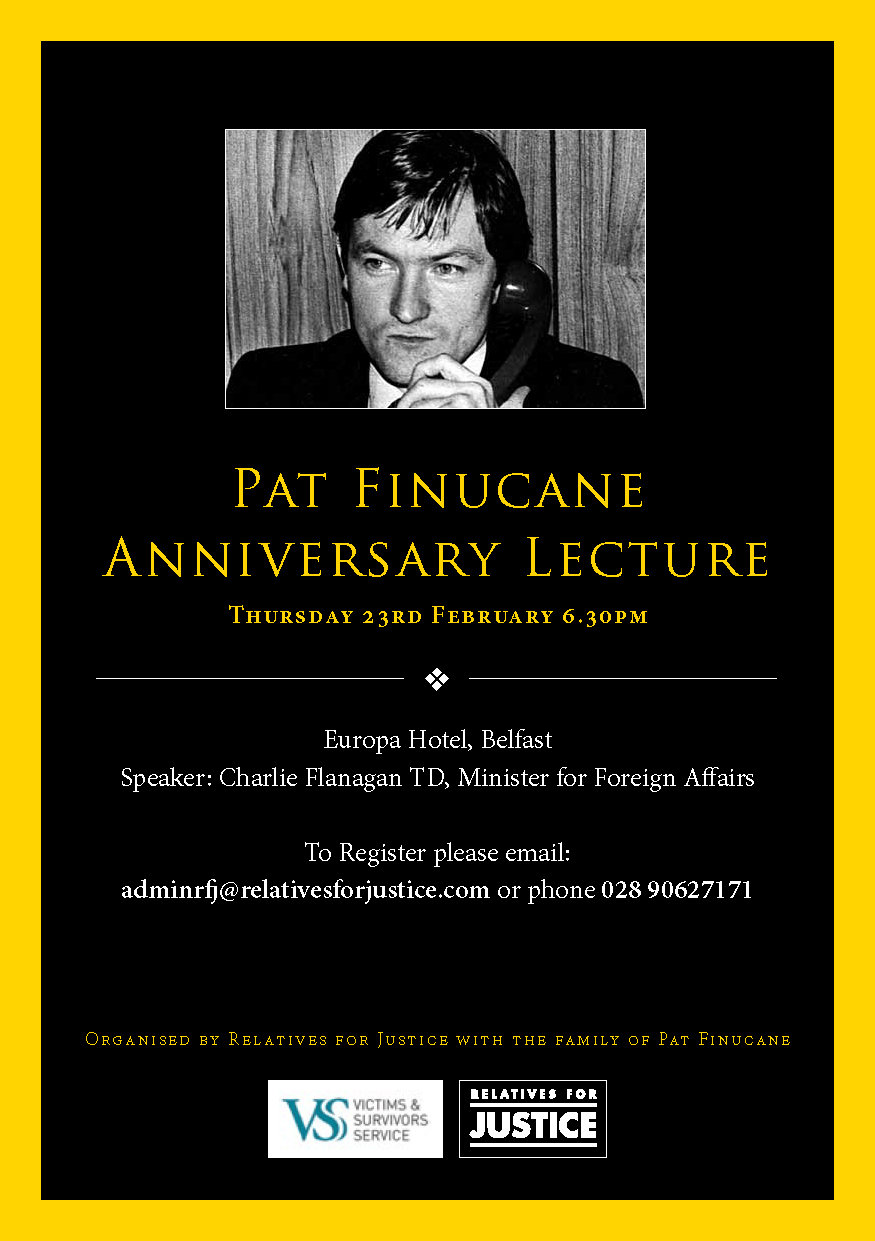 Pat Finucane Anniversary Lecture 2017