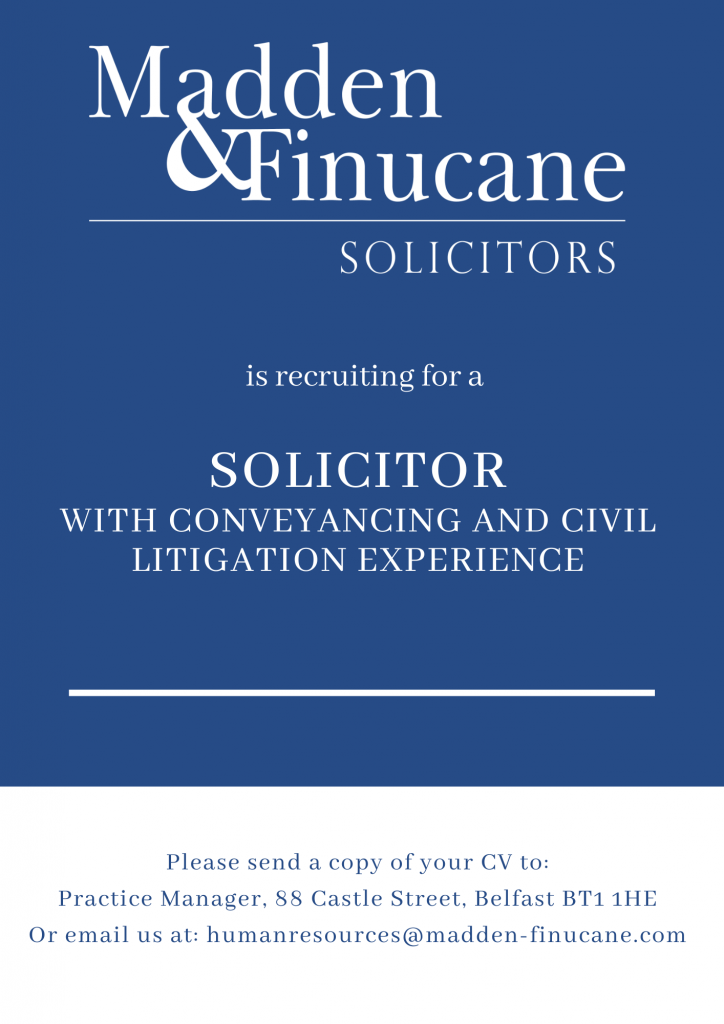 Job Opportunity at Madden & Finucane Solicitors