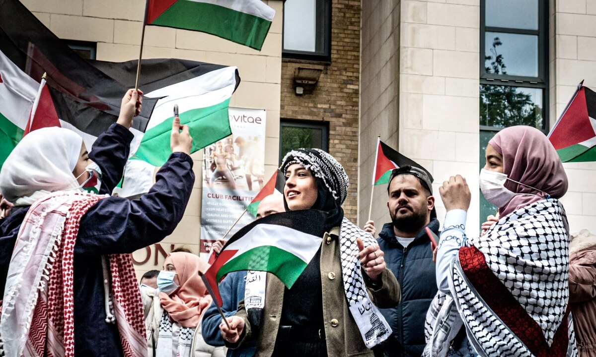 Cairde Palestine protest - Belfast
