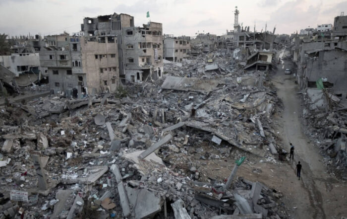 Palestinian homes in Gaza destroyed by Israel