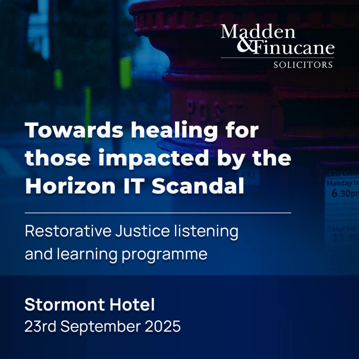 Towards healing for those impacted by the Horizon IT Scandal