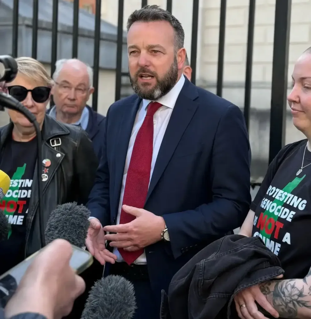 Colum Eastwood outside Derry Magistrates’ Court