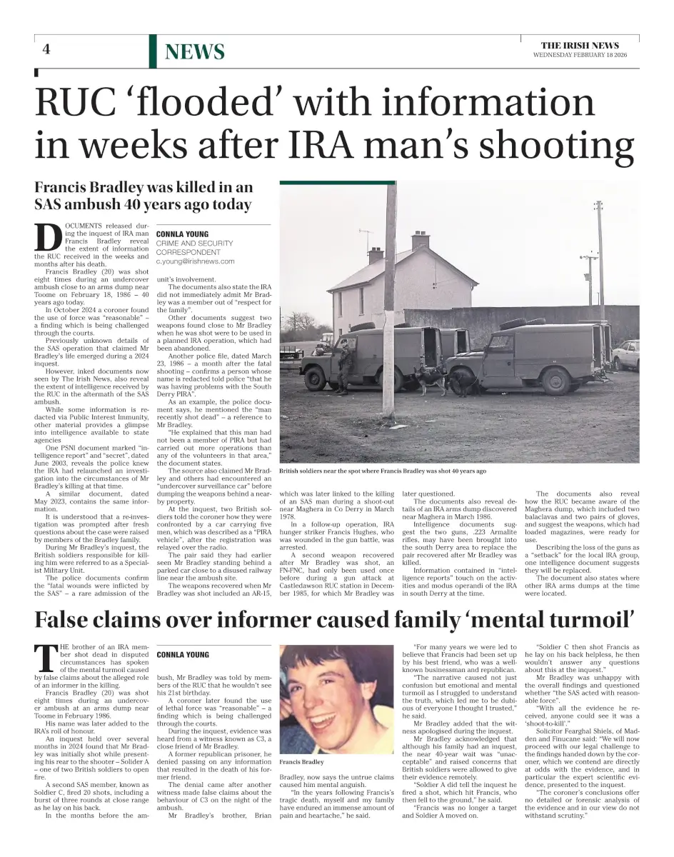 Irish News, 18th February 2026 - Page 4